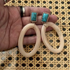 BaubleBar resin hoop earrings